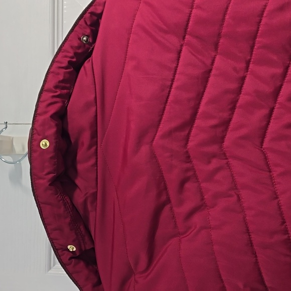 Small Maroon Active USA Puffer Coat - Picture 8 of 11